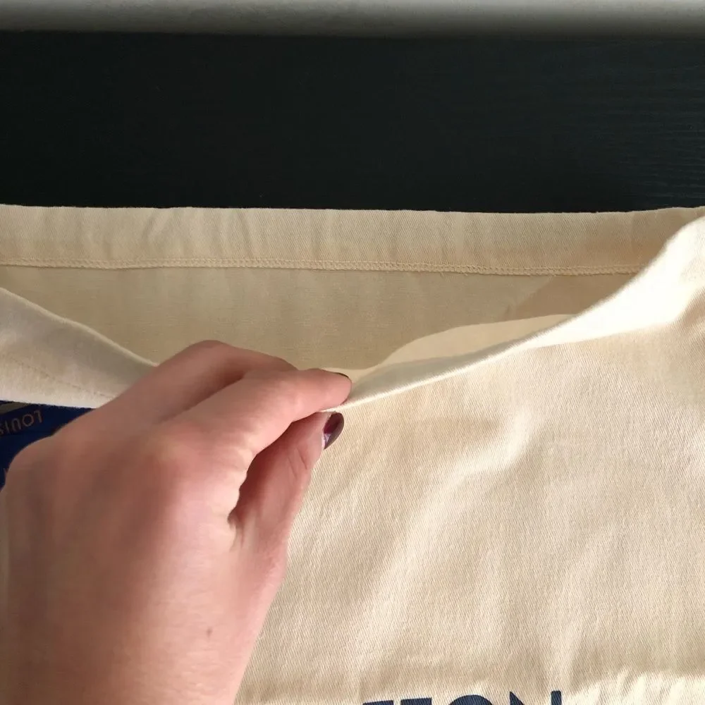 Louis Vuitton dust bag and ribbon
